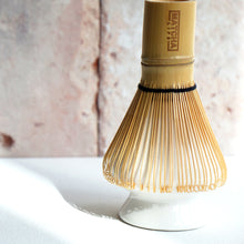 Load image into Gallery viewer, Handmade Chasentate Matcha Chasen Bamboo Whisk Holder - Fuji White