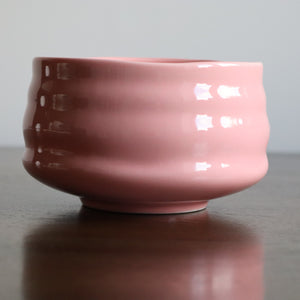 Handmade Matcha Bowl (Chawan) - Akari (明り) Blush Pink