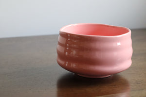 Handmade Matcha Bowl (Chawan) - Akari (明り) Blush Pink