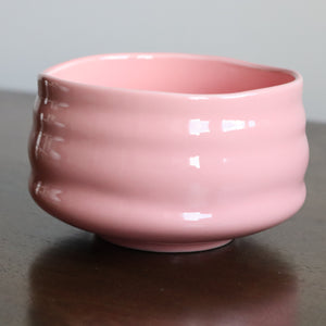 Handmade Matcha Bowl (Chawan) - Akari (明り) Blush Pink