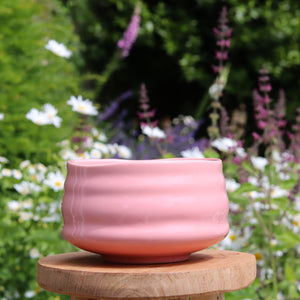 Handmade Matcha Bowl (Chawan) - Akari (明り) Blush Pink