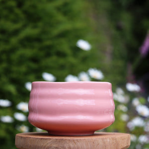 Handmade Matcha Bowl (Chawan) - Akari (明り) Blush Pink