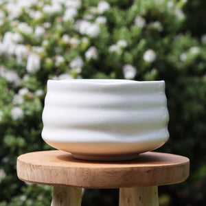 Handmade Matcha Bowl (chawan) - Yuugen White