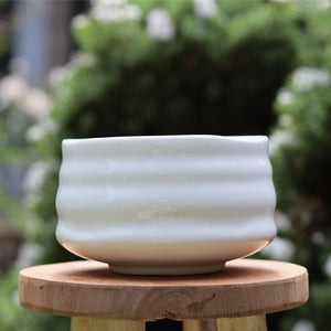 Handmade Matcha Bowl (chawan) - Yuugen White