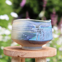 Load image into Gallery viewer, Handmade Matcha Bowl (Chawan) - Sunrise 日の出 Blue/ Yellow