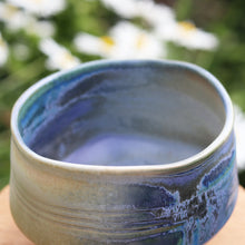 Load image into Gallery viewer, Handmade Matcha Bowl (Chawan) - Sunrise 日の出 Blue/ Yellow