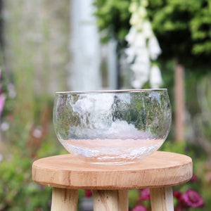 Handmade Matcha Pouring Glass Bowl (Chawan) - River 川  katakuchi