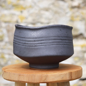 Handmade Matcha Bowl (chawan) - Ukiyo Black